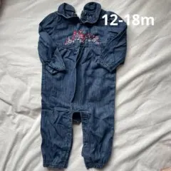 花柄刺繍デニム