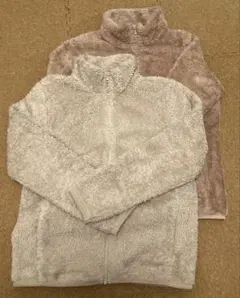UNIQLO レディース　ベージュ フリースジャケット L 2枚