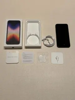 Apple iPhone SE 第3世代64GB ミッドナイト(充電器コード付)