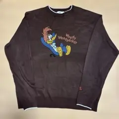 美品ウッディ・ウッドペッカー ニットセーター フリーサイズ ブラウン