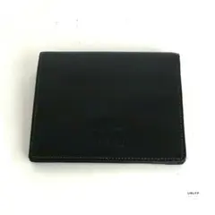 UPrenoma ユーピーレノマ 二つ折り財布 黒 ブラックレザー 型押し ロゴのサムネイル