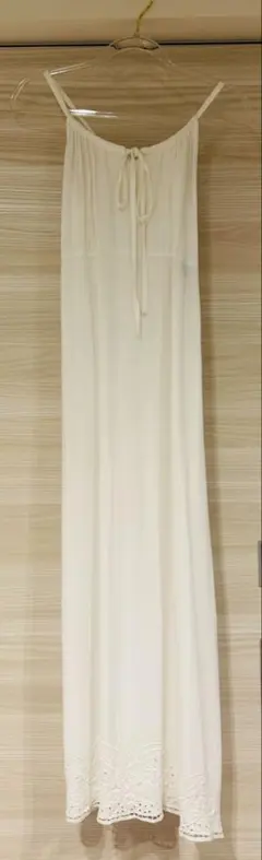 ALBA ROSA キャミワンピース ロング丈 ホワイト
