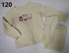 【120】ユニクロ 長袖 パジャマ 冬 シルバニアファミリー 黄色