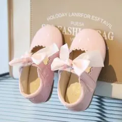 MG.BABY ピンク リボン フォーマルシューズ 19cm