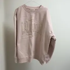 CALNAMUR ロゴ刺繍 スウェット ピンク