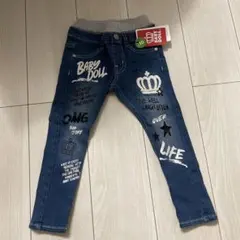 ベビードール デニム プリント入り 110