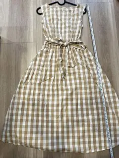 ジーユー ギンガムチェックワンピース　M