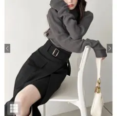 GRL サムホール付きロングスリーブ ニットトップス k9206d