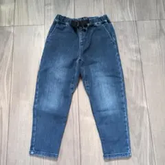 ダークブルーベルト付きロングパンツ