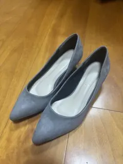 【23.5cm】Vivian ポインテッドトゥ パンプス グレー
