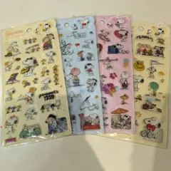 新品未使用 PEANUTS スヌーピー ぷくぷくシール 4種類