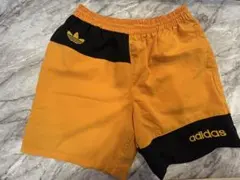 adidas オレンジ・黒 ショートパンツ Vintage