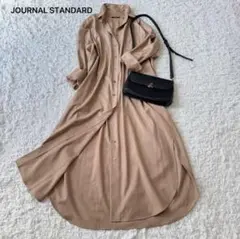 ジャーナルスタンダード シャツワンピース ロング ゆったり 大きめ ベージュ