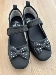 リボン付きブラックフォーマルシューズ 22.0