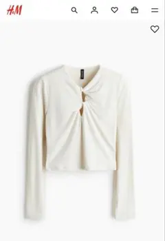 【タグ付き】H&M ツイストデザイントップス 長袖 秋冬 レディース XL