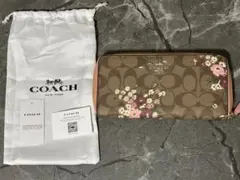 【新品未使用】COACH コーチ 長財布 シグネチャー フローラルアコーディオン