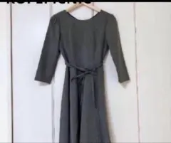 ROPEPICNIC グレー ワンピース リボンベルト付き フォーマルSのサムネイル