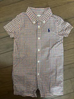 ラルフローレン　ポロ　ロンパース　シャツ　フォーマル　チェック　9M 半袖