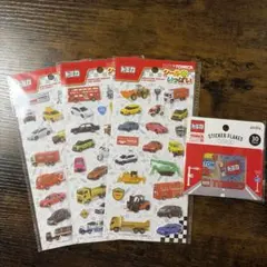【正規品】【新品未開封】トミカ ぷっくり シール 3種とフレークシール30枚入り