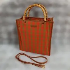 【マッキントッシュフィロソフィー】コットンチェックバンブートートバック