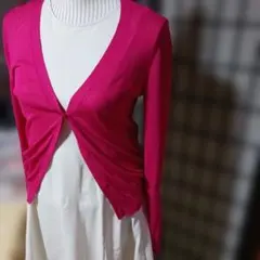 ユニクロ　ピンク　カーディガン