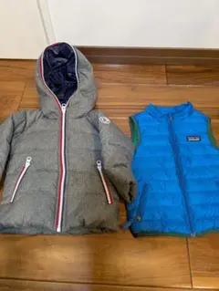 B:MING グレー ダウンジャケット 90　パタゴニアダウンベスト2T