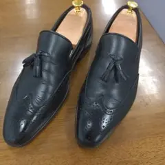 希少✨️ イヴサンローラン タッセルローファー 革靴 90s 旧ロゴ 黒