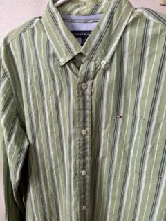 TOMMY HILFIGER ストライプシャツ XL 古着　トミーフィルガー
