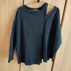 JEANASIS ブラック オフショルダー Tシャツ　長袖F