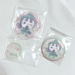 忍たま フリューくじ ふんわり 桜もちぴこの段　アクスタ　缶バッジ　立花仙蔵