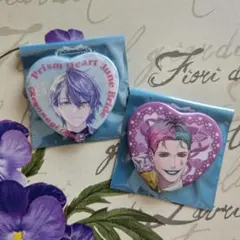 にじさんじ 小柳ロウ ジョー力一 ジュンブラ ハート缶バッジ