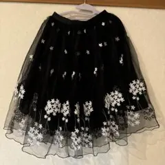 ノエラ　チュールスカート　黒　刺繍　ふんわりのサムネイル