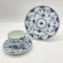 ロイヤルコペンハーゲン 3点 フルレース 皿 カップ&ソーサー 9_98