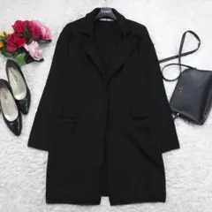 G9515*SLY スライ☆ロング☆ニット☆カーディガン☆黒ブラック☆F