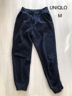 UNIQLO ヒートテックボアスウェットパンツ（丈標準）M ブラック無地　裏起毛