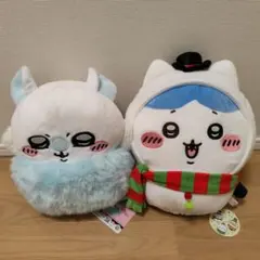 モモンガとハチワレのぬいぐるみ