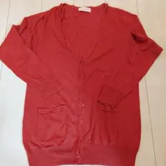 LAURA ASHLEY レッド カーディガン Lサイズ