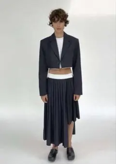 auralee]新品PANAMA STRIPE PLEATED SKIRT - メルカリ