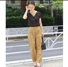IENA　ルーズペグトップパンツ　ベージュ　38のサムネイル