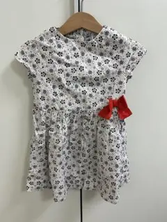 Petit Bateau フラワープリント ワンピース 24m