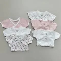PETIT BATEAU プチバトー　半袖ボディ肌着 6枚セット3m 前開き