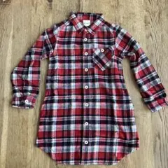 PICNIC チェック柄長袖シャツ サイズ110 シャツワンピ　ミキハウス　新品