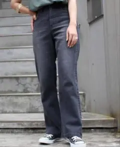 チャオパニックティピー・フレアデニムパンツ・ブラック・美品のサムネイル