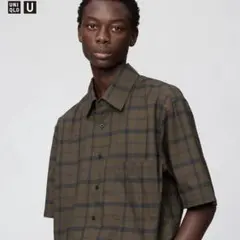 美品 UNIQLO ユニクロ ボクシーシャツ チェック XS