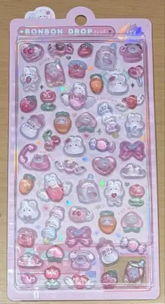 【正規品】ボンボンドロップシール ももいろボンボン うさぎ