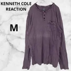 リアクションケネスコール◇KENNETH　長袖Tシャツ【M】ガーメントダイ風