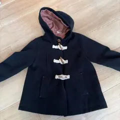 黒いフード付きダッフルコート Lサイズ