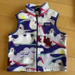 patagonia フリースベスト しろくま柄
