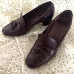 【ツモリチサト　WALK】タッセル付きヒールローファー