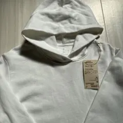 (ほぼ未使用)無印ホワイト スウェットプルパーカー Mサイズ　レディース